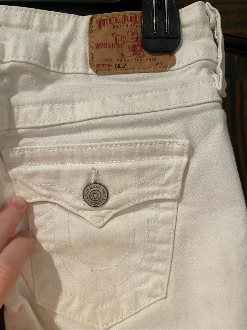 True Religion White Slim Jeans